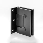 FORGE BLACK SHOWER HINGE GLASS TO WALL L-SHAPE 90 Degrees 10mm glass - Black